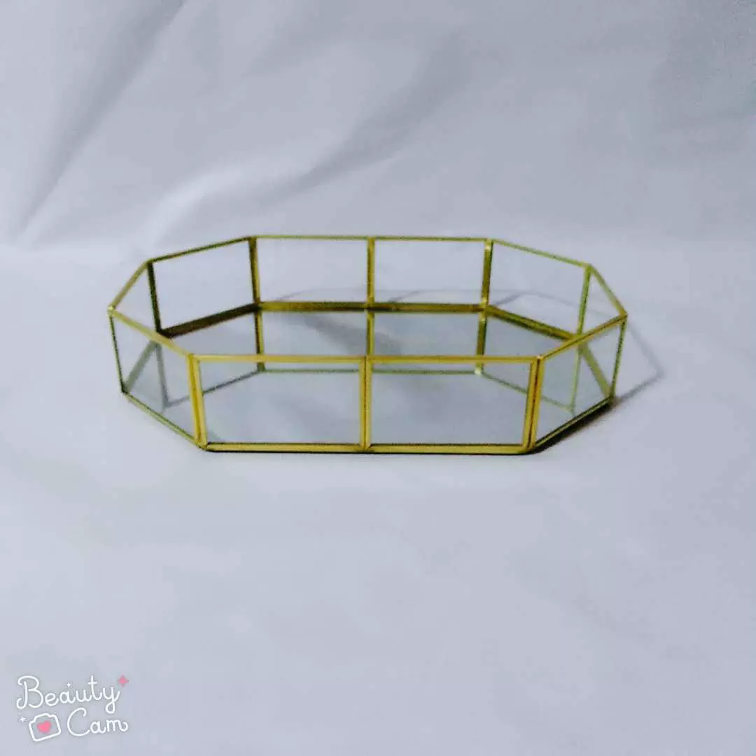 厂家供应 首饰收纳盒 玻璃托盘微景观生物玻璃饰品