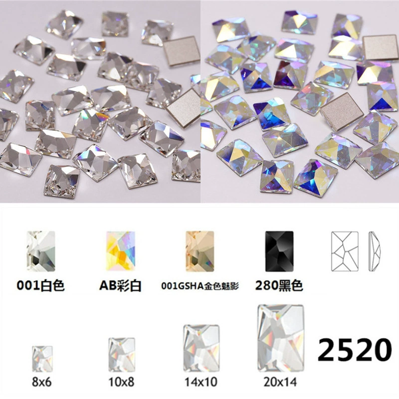 Подлинный Swarovski 2520 прямоугольный блок - плоский бриллиант аустрианская кристальная подвеска прямоугольный блок