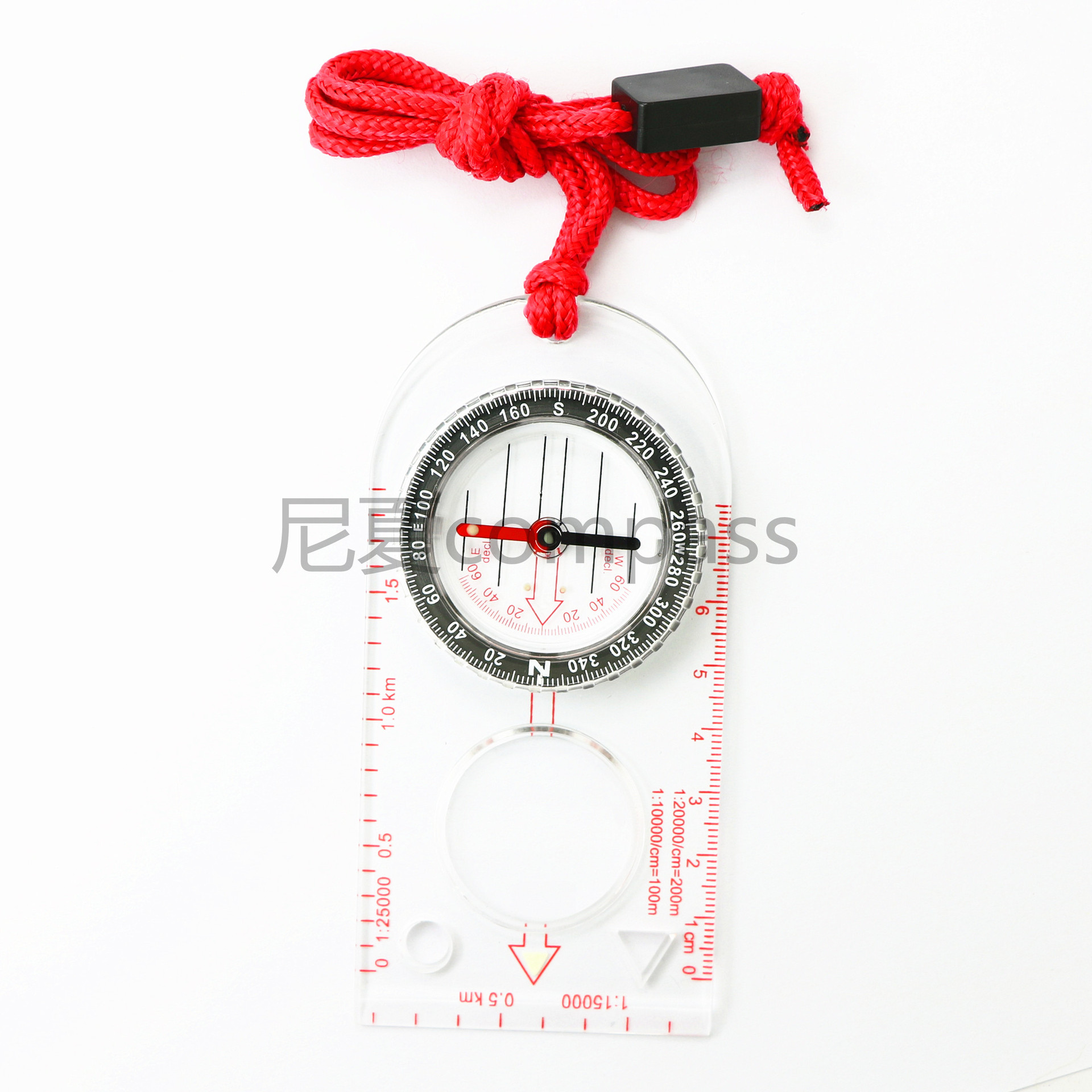 Amazon Venta caliente al aire libre mapa escala brújula Norte puntero SD482 con lupa multifuncional regalo