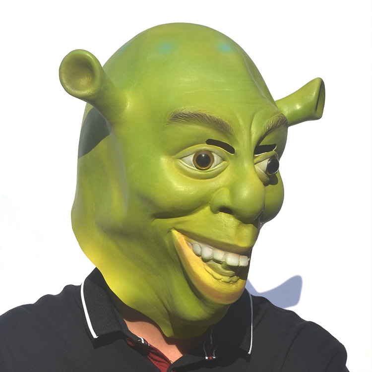 Nuevo Halloween látex Shrek máscara mascarada película y televisión tema divertido máscara fábrica al por mayor sombrerería