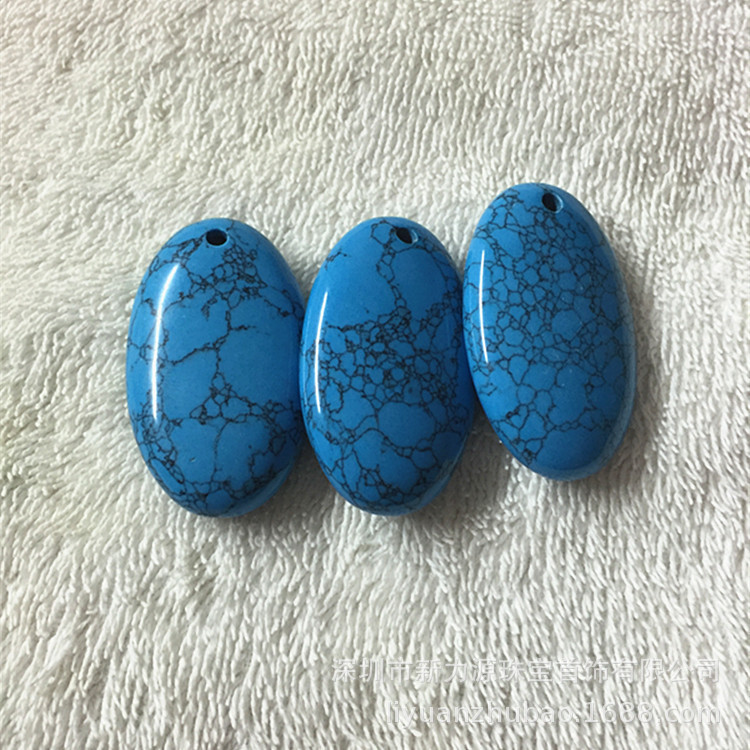 Factory Clearance Direct Sale Egg-Shaped Turquoise Pendant Oval Turquoise Pendant Sweater Chain Accessories Factory Clearance Direct Sale Egg-Shaped Turquoise Pendant Oval Turquoise Pendant Sweater Chain Accessories
