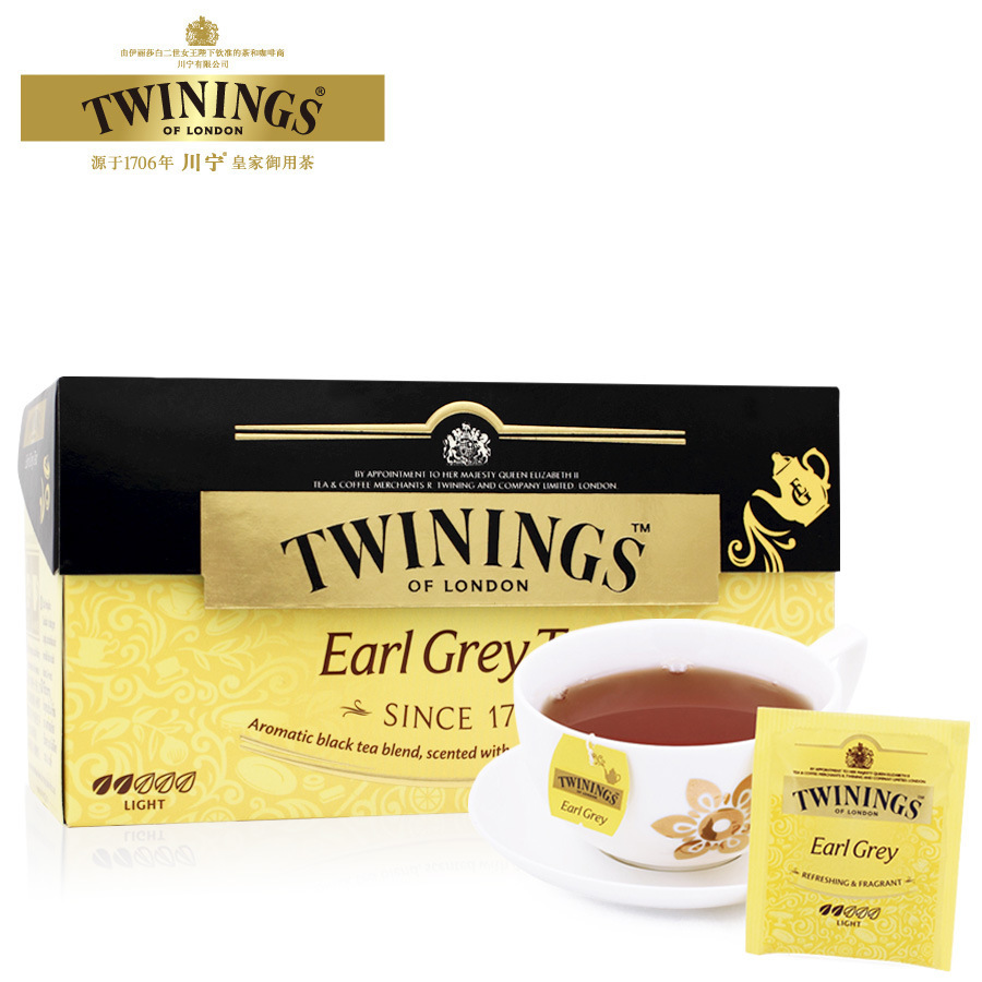 川宁豪门伯爵红茶25片 英国Twinings红茶盒装茶包欧洲进口红茶包