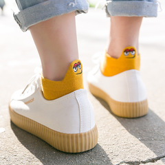 Socks Women's Cotton Boat Socks Japanese Socks Shallow Mouth Low Cut Embroidered Socks Korean Cute Invisible Funny Socks Wholesale