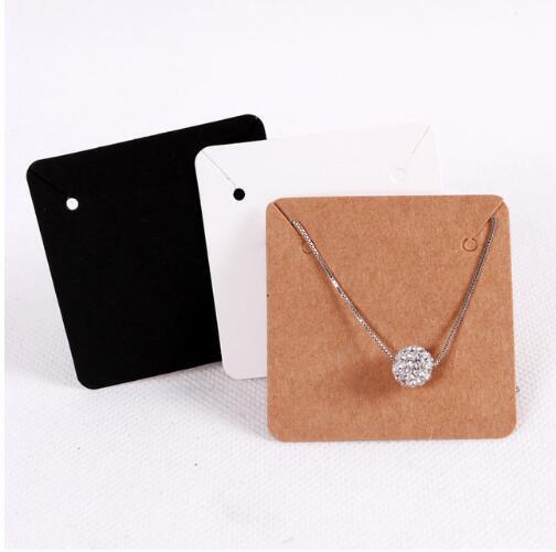 Wholesale 5*5 spot Kraft paper jewelry necklace pendant packaging card blank jewelry card packaging 3 color Square Wholesale 5*5 spot Kraft paper jewelry necklace pendant packaging card blank jewelry card packaging 3 color Square