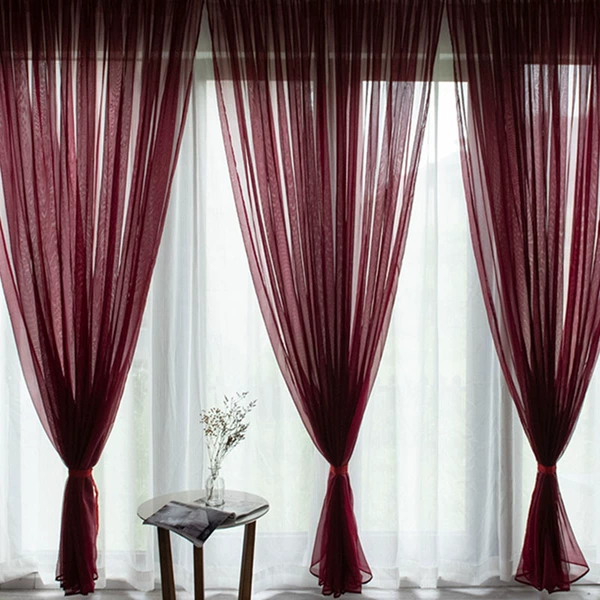Burgundy terylon