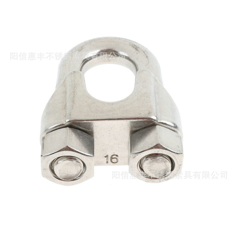 不锈钢钢丝绳卡头 钢丝绳夹头收紧器 锁扣 元宝卡头板式卡头