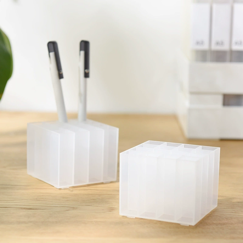 Cute matte plastic universal pens holder, storage system, writing brush, handmade