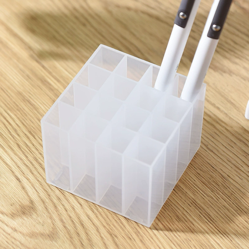 Cute matte plastic universal pens holder, storage system, writing brush, handmade