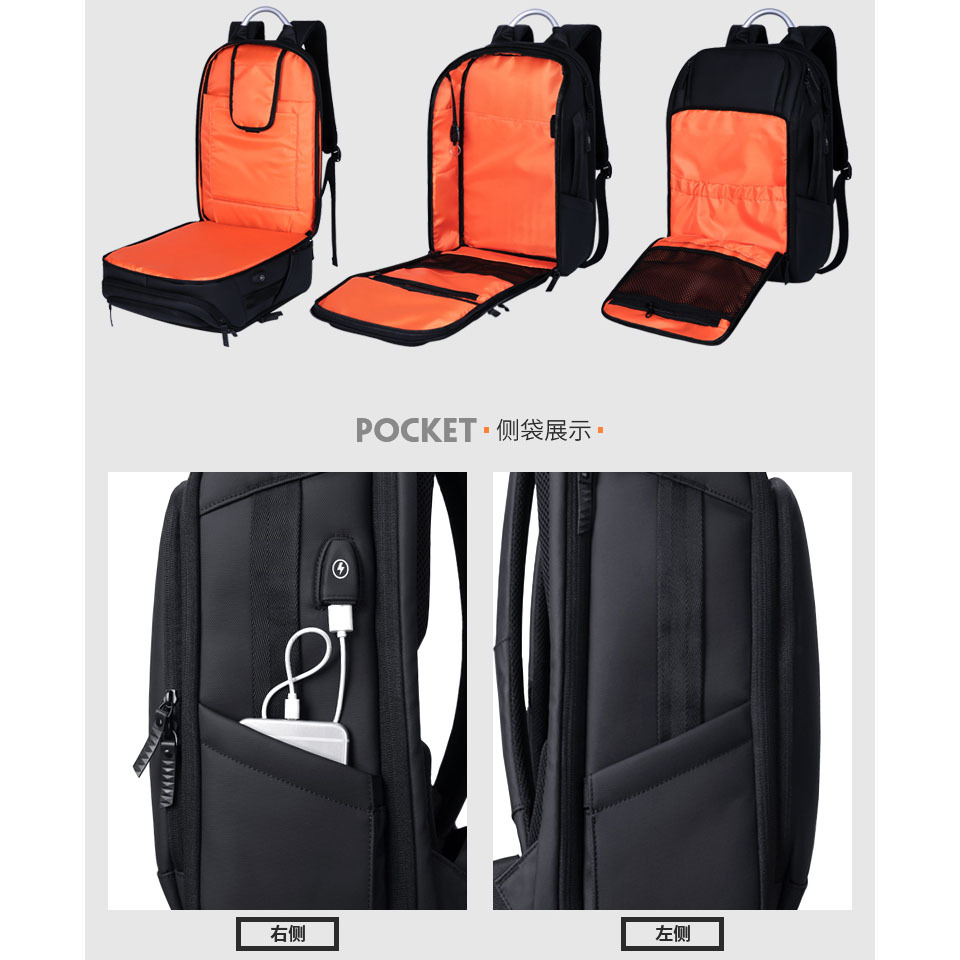 (Cross-border trading), men's capacious handheld backpack, laptop, waterproof travel bag, worn on the shoulder, simple and elegant design, business version 4