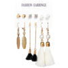 Earrings, jewelry, set, European style, suitable for import, boho style, 6 pair