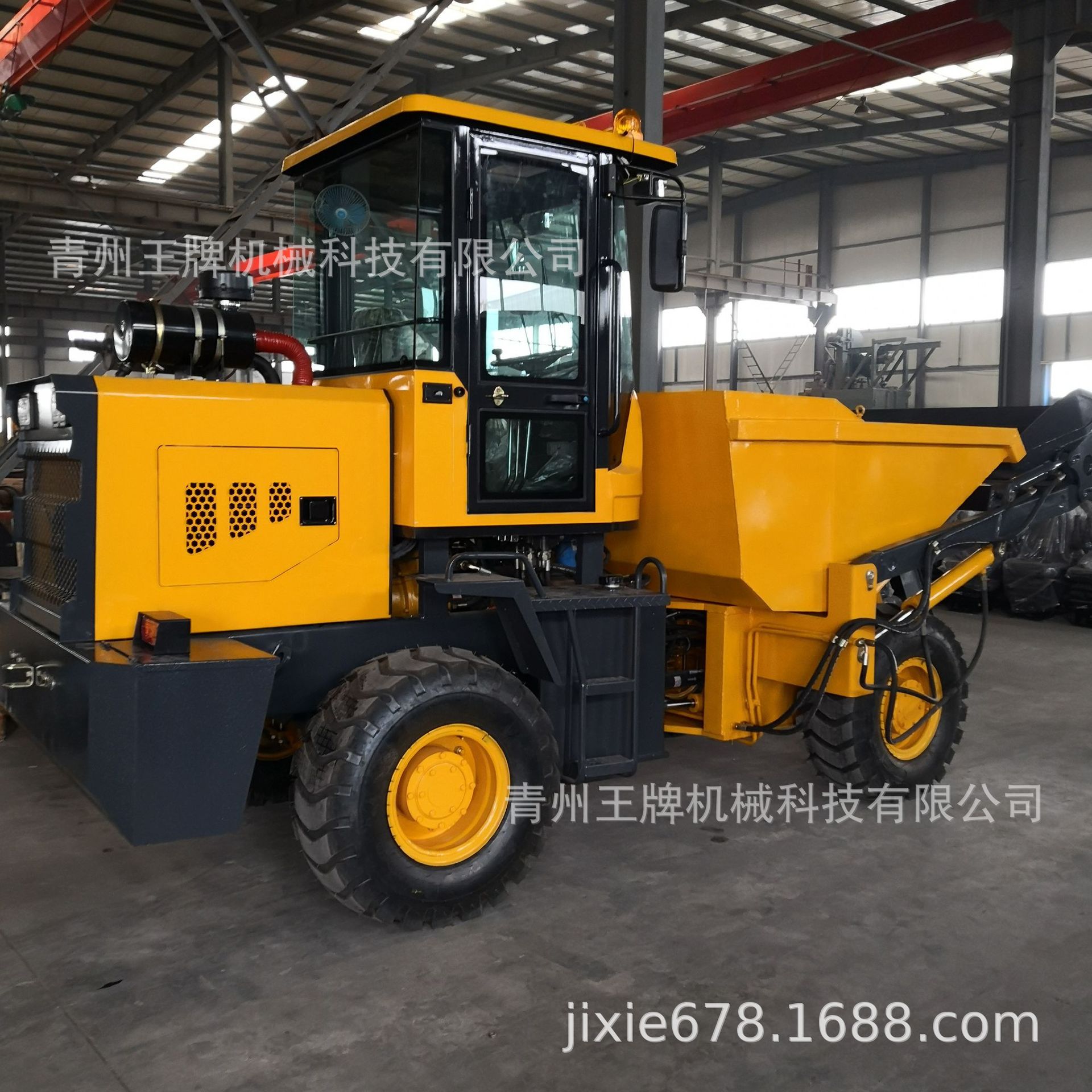 建筑短途物料翻斗车 FD系列前卸装载机 旋转侧卸灰斗车厂家直营