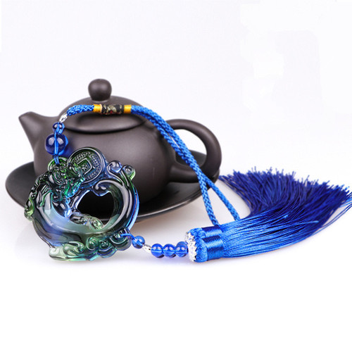 Car Glaze Car Hanging Double Pixiu Car Pendant Creative Crystal Car Accessories Insurance Company Gift Customization