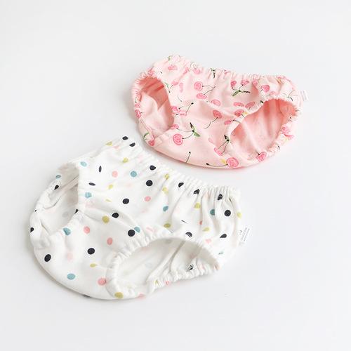 Girls' panties pure cotton little girl's baby briefs without clip PP children's underwear boxer shorts for outer wear wholesale