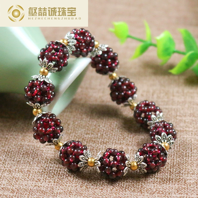 Фабрика прямых продаж натуральный мелкозернистый плетеный винно-красный гранат