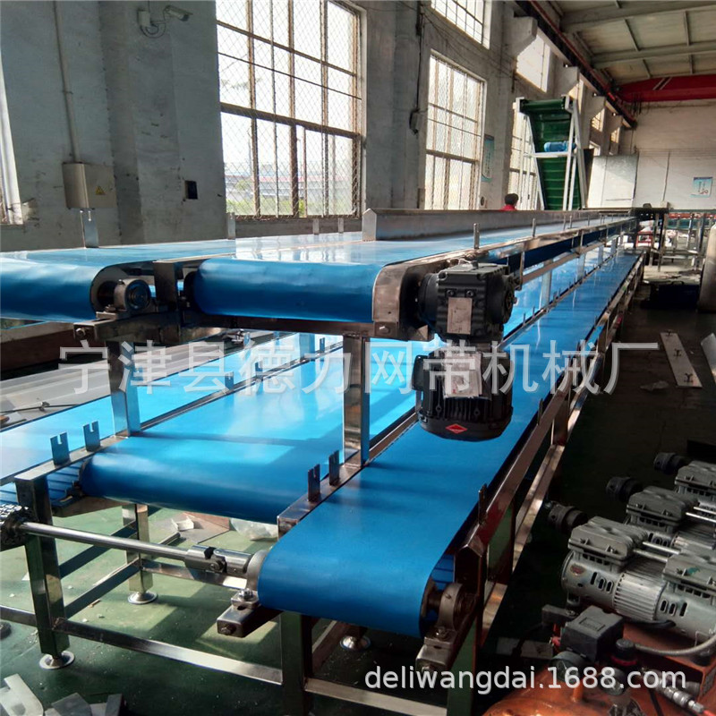 铝型材皮带输送机绿色皮带输送机食品包装输送线360度环形传送带