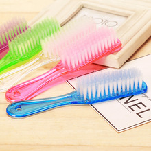 塑料水晶鞋刷糖果色优质快速去污洗鞋磨砂皮鞋刷子家居用品批发