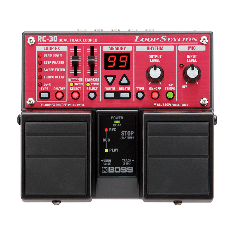 BOSS electric guitar effector RC300 bass LOOP phrase LOOP RC1 vocal recording drum machine single block