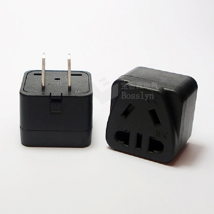 厂家批发国标二插转三插 新国标标准转换插头 10A250V