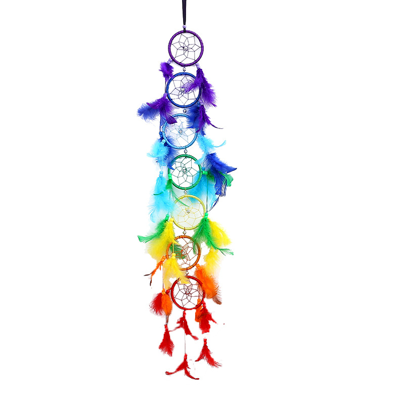 Creative Colorful Dream Catcher Handmade Indoor Hanging Decoration Home Decor Craft Wind Chime_voghion.com