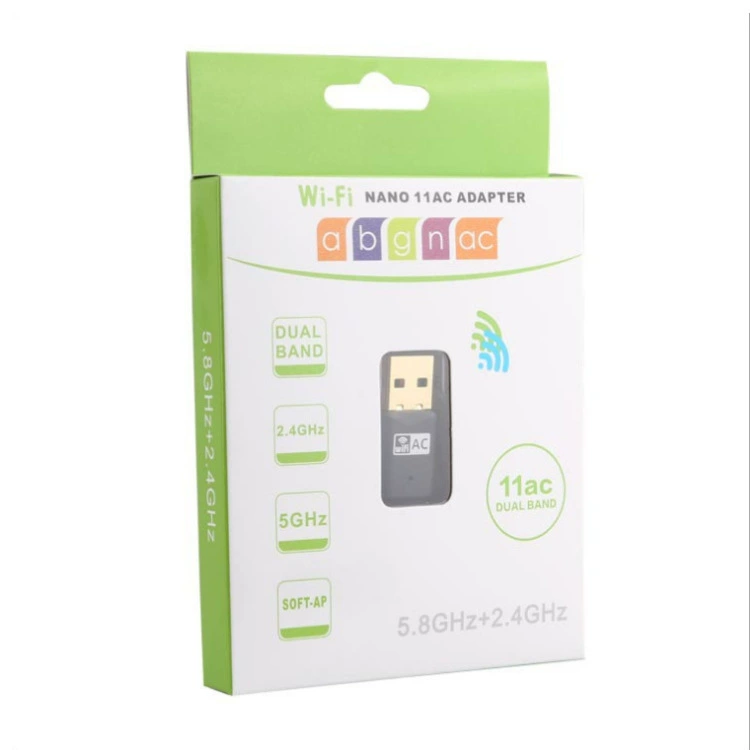 [Двухдиапазонная USB беспроводная карта ac600M2.4G/5.8G мини Wi-Fi приемник двухдиапазонный высокоскоростной]