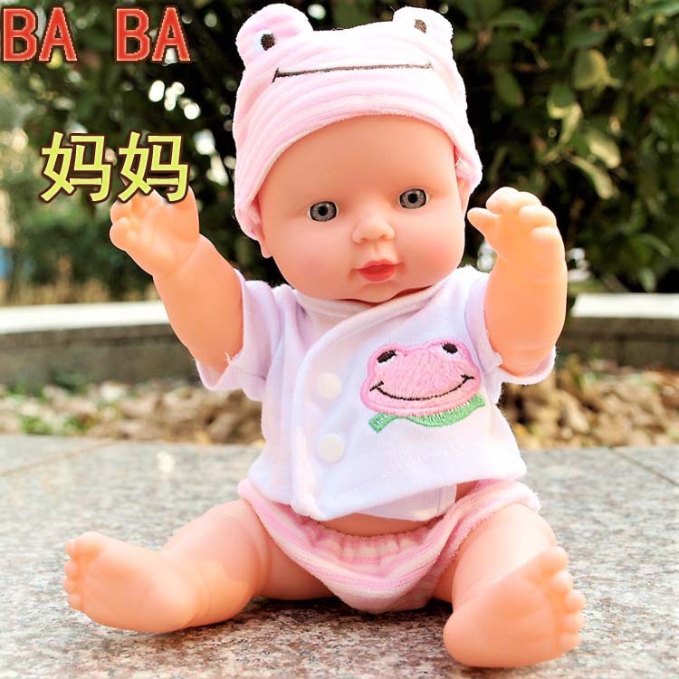 Muñeca de simulación de goma totalmente suave para niños, puede hablar, juguete de muñeca bebé, muñeca princesa.