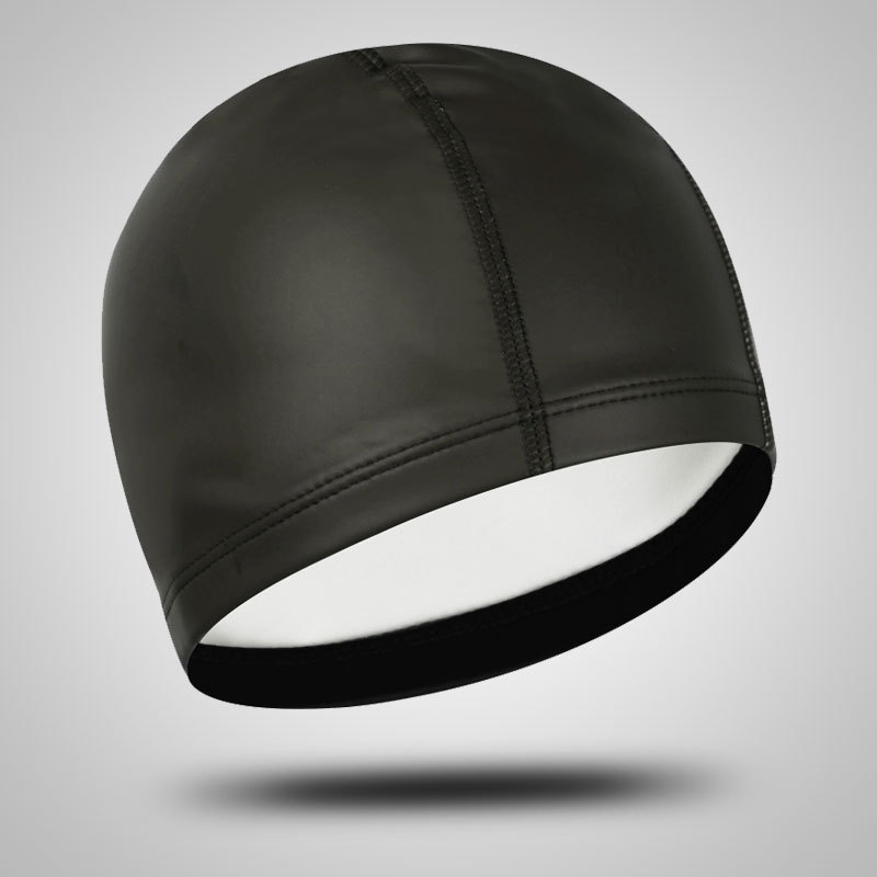 Gorro de natación hombres y mujeres profesional PU recubrimiento impermeable protección del oído Pelo Largo grande adulto caliente primavera sombrero al por mayor