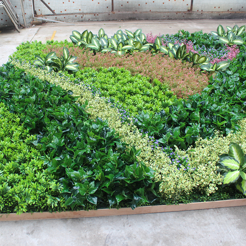 Pared de planta simulada, planta verde, decoración de pared, césped, pared de fondo, interior verde artificial, puerta de hierba falsa, red neta