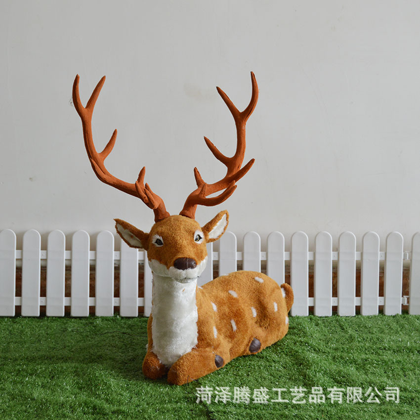 Simulación de Navidad modelo de alce decoración simulación animal de peluche ELK Sika ciervos de Navidad centro comercial decoración del hogar image 16