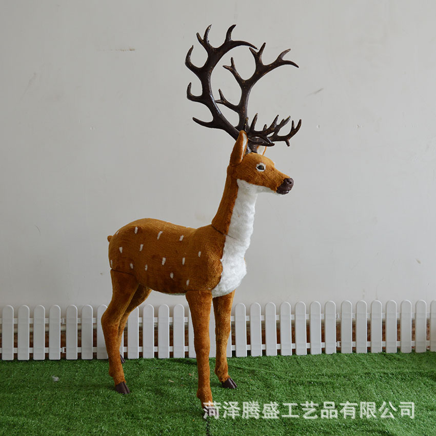 Simulación de Navidad modelo de alce decoración simulación animal de peluche ELK Sika ciervos de Navidad centro comercial decoración del hogar image 12