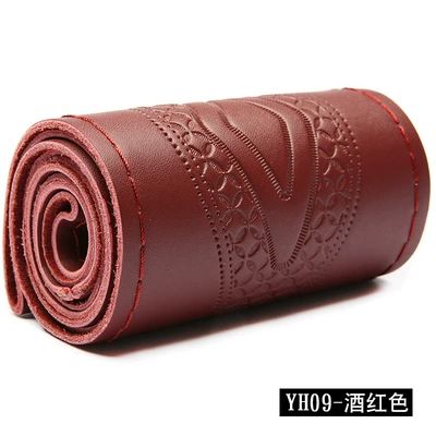 car handle cover YH-09, Steering wheel cover - wine-red-38cm
