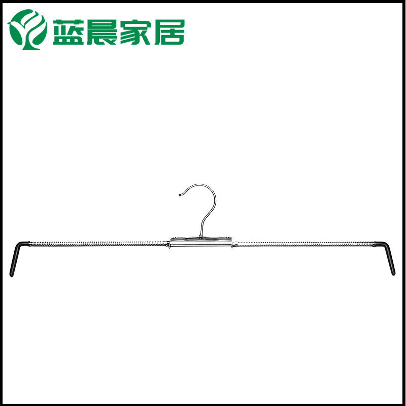 Amazon Cross-Border Foreign Trade Iron Art Retractable Pants Rack, Direct Supply from the Manufacturer, Simple Spring-Loaded Pants Hanger for Home Use