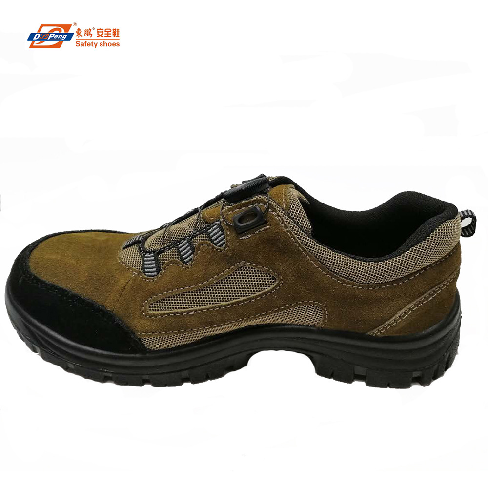 东鹏正品反绒皮时尚休闲透气防臭防砸自动鞋扣劳保鞋厂家批发直销