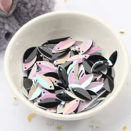 6x14mm马眼对折亮片PVC散装珠片服装辅料鞋子帽子饰品配饰720片装