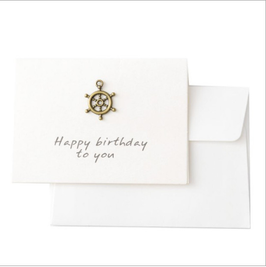 Corea del Sur papelería réplica de memoria Mini tarjeta de felicitación de cumpleaños Tarjeta de bendición 12 tipos de tarjetas de felicitación de la palabra para la bendición