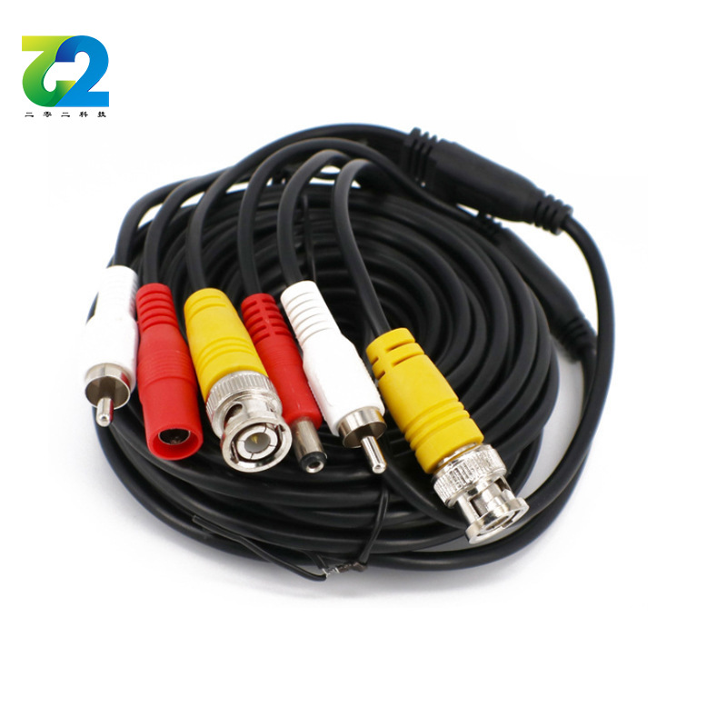 10米BNC+DC+RCA安防监控视频一体线 dvr配线 视频音频延长线