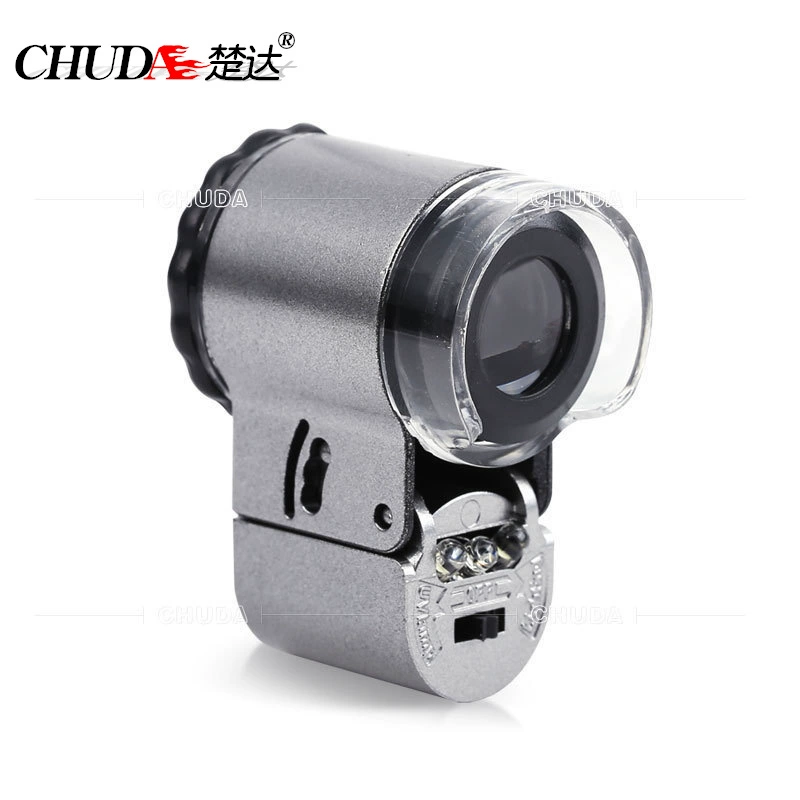 Chuda со светодиодным детектором денег Светодиодные лампы 50 раз, чтобы увидеть Специальный мини-микроскоп Jade для идентификации ювелирных изделий увеличительное стекло