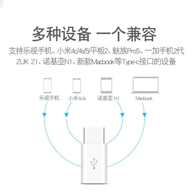 OTG адаптер‑переходник Micro USB/Android → Type‑C, кабель для передачи данных, совместим с Apple и Android (Type‑C интерфейс)