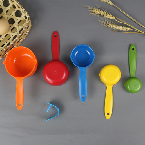 Baking Tools Set with Measuring Cups, 5PCS Colorful Rainbow Measuring Cups, Flour Baking Spoons and Ladles