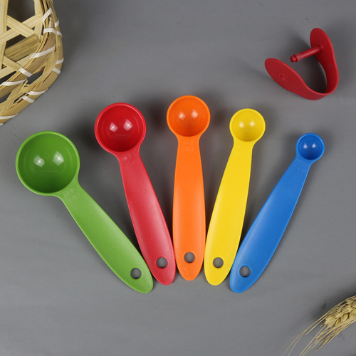 Baking Tools Set with Measuring Cups, 5PCS Colorful Rainbow Measuring Cups, Flour Baking Spoons and Ladles