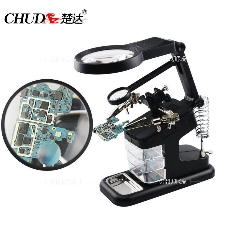 Chuda многофункциональная электрическая настольная Лупа luotie, чтобы видеть электронные компоненты, интерфейс питания ящика, 3-ручной верстак