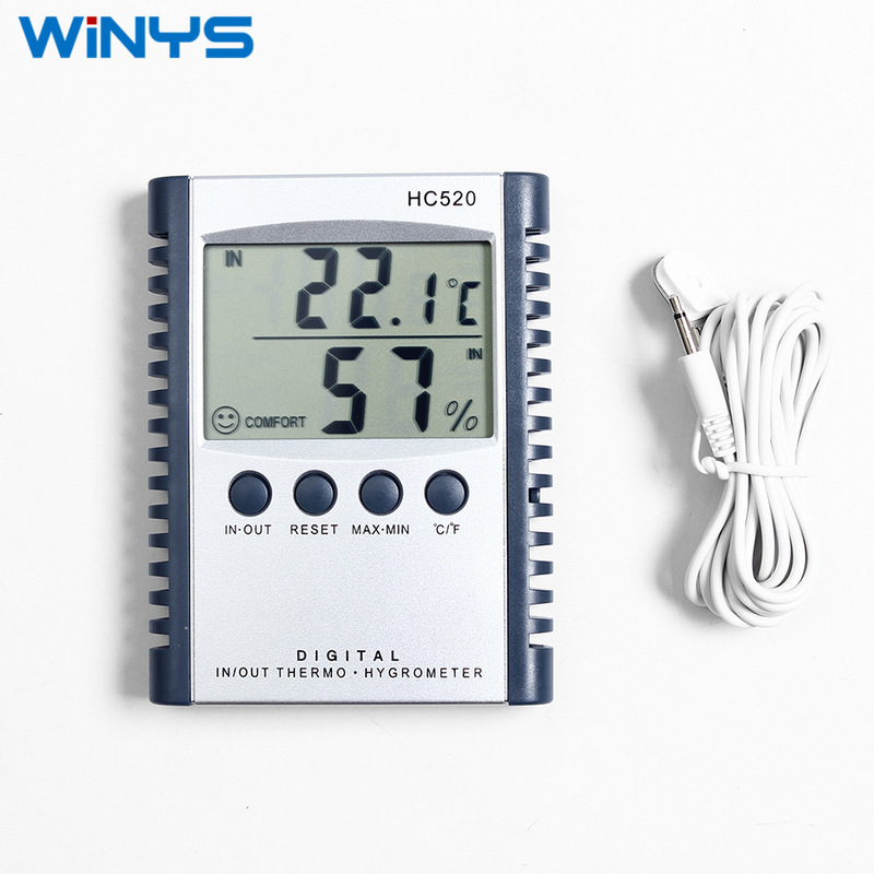WINYS HC520 indoor and outdoor environment temperature and humidity meter digital display electronic temperature and humidity meter external probe