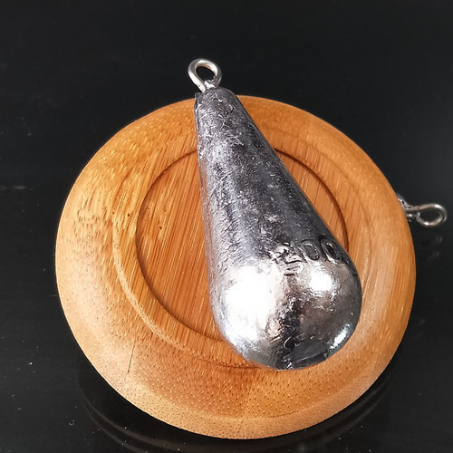 Water drop sinker, drop-shaped sinker with bad sinker, through sinker, sea rod sinker, casting rod sinker, fishing sinker, long-range sinker