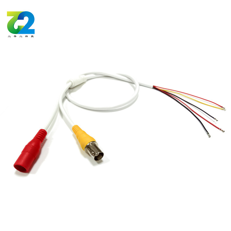 厂家直销五芯摄像机尾线 防水模拟线 监控视频dc电源线