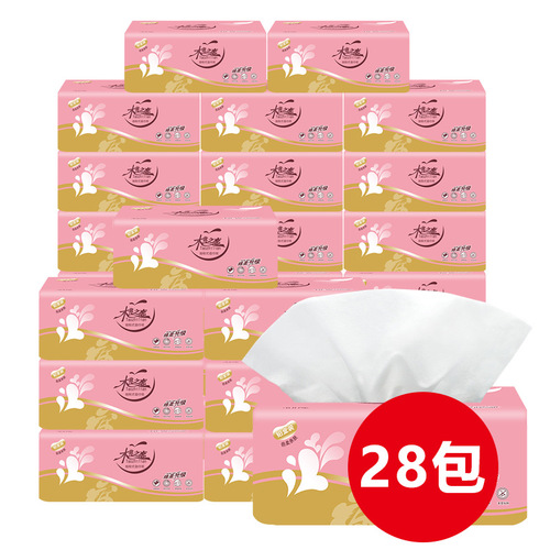 40 packs of facial tissue, whole carton, household size, toilet paper, paper towels, 4-layer, 300 sheets, factory wholesale