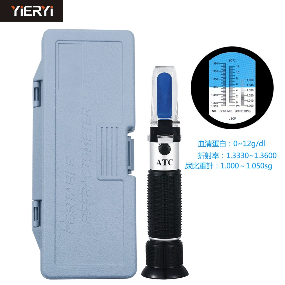 Медицинский рефрактометр ATC рефрактометр для мочи/сыворотки белка измеритель концентрации рефрактометр портативный Портативный рефрактометр