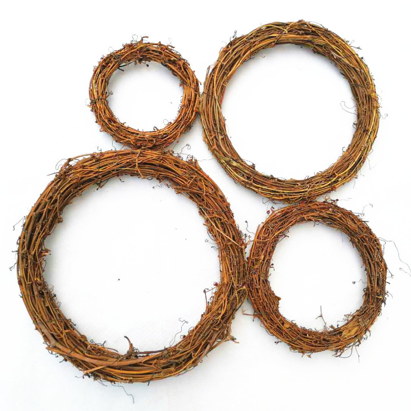 Tufu vine wreath rattan ring rattan Ring Christmas DIY florist accessories natural handmade rattan door knocker
