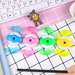 Creative spinning top eraser pencil sharpener, fun oval top dual-use eraser, student prize wholesale