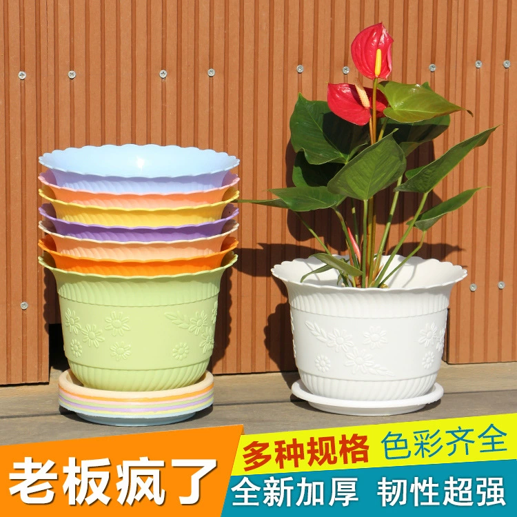 Оптовая продажа пластиковых горшков для растений из полипропиленовой смолы: для суккулентов, гидропоники, бонсай, с волнистым краем, для выращивания на балконе