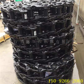 挖掘机履带链筋图片，挖掘机底盘，挖机链板链条行走轮托轮驱动齿