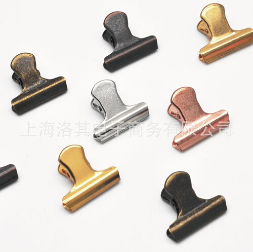Retro metal long tail clip gold stationery handbook rose gold phoenix tail clip bill clip brass small clip
